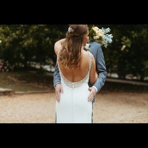 Low Back Simple Wedding Dress